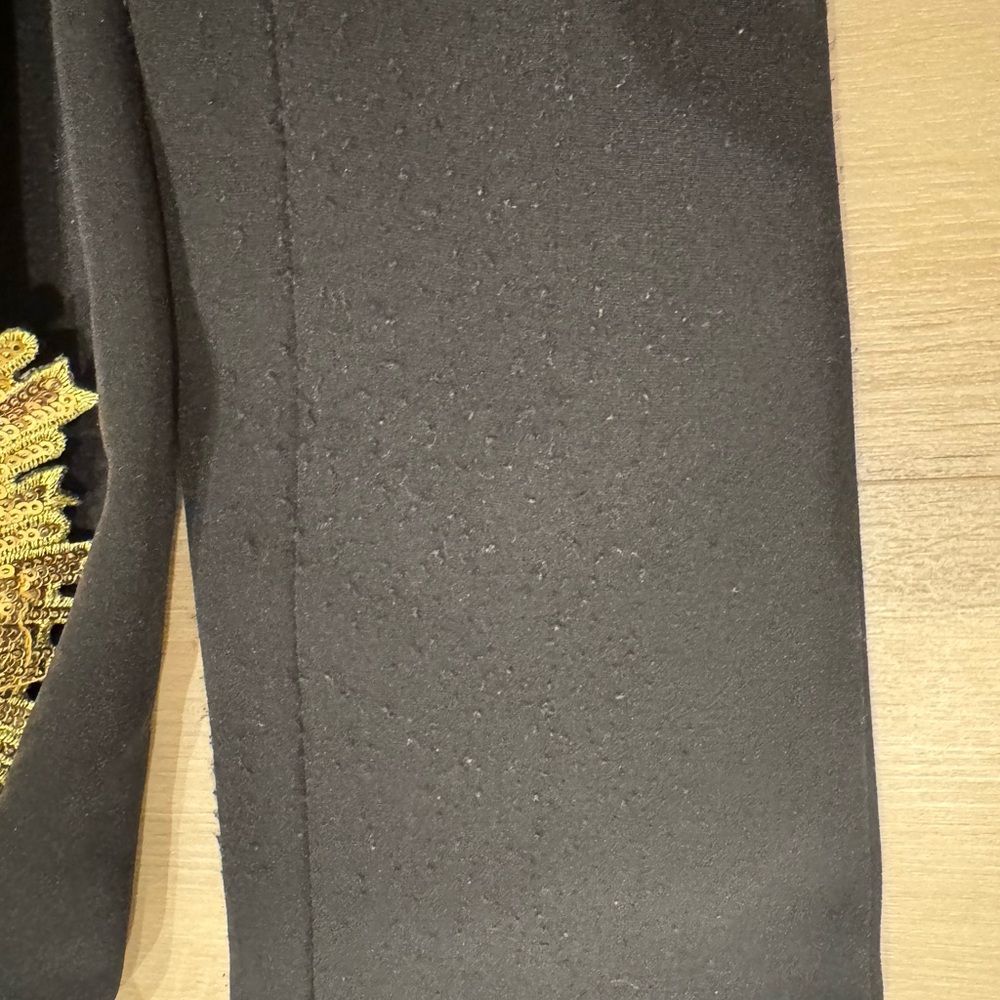 AKIRA Black Blazer with Gold and Red Sequin Hearts - Picture 5 of 5